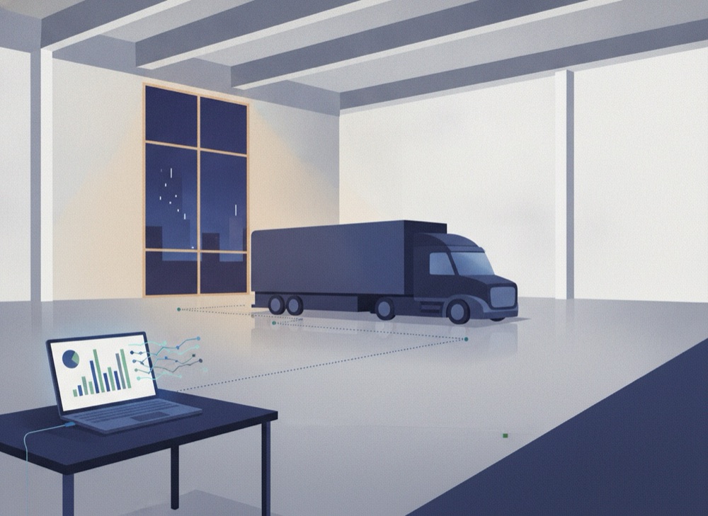 Verkehrsleiter wertet Fahrerdaten am Laptop aus